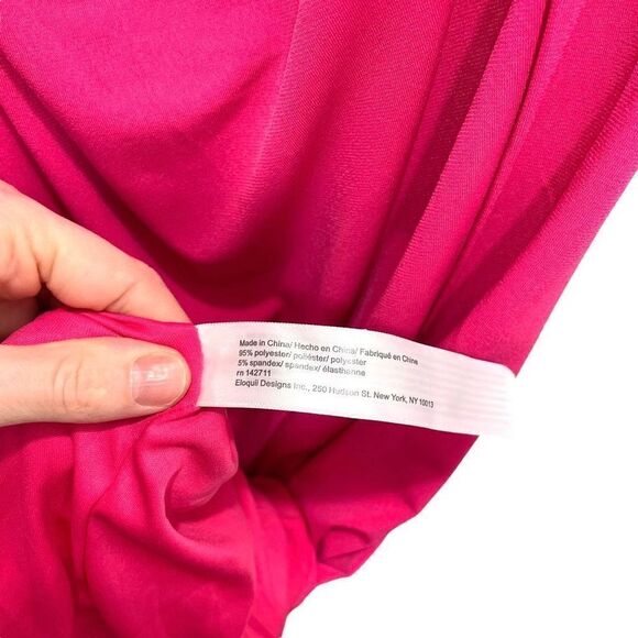 Eloquii front twist midi dress Size 18 magenta hot pink‎ - Picture 11 of 11